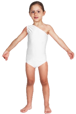 BODY DANZA LYCRA MONOSPALLA BIANCO BABY